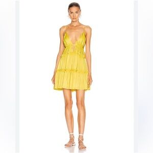 Jonathan Simkhai Vibrant Yellow Mini Dress